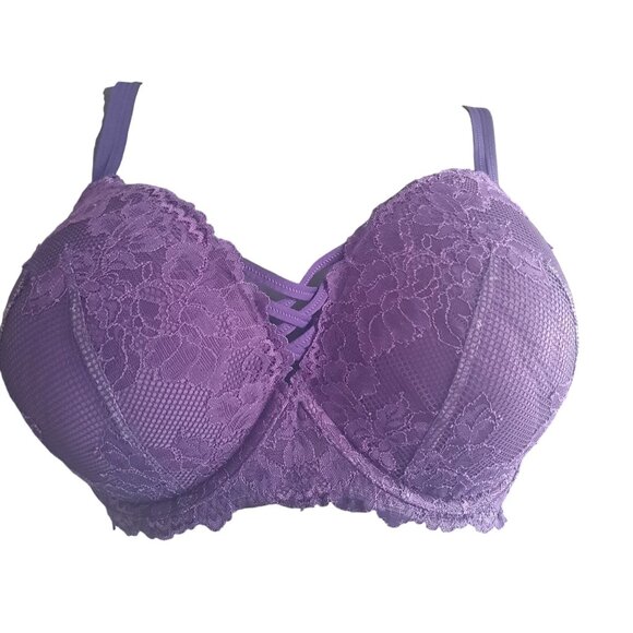 Torrid Curve Purple Lace Bombshell Bra - Picture 1 of 7